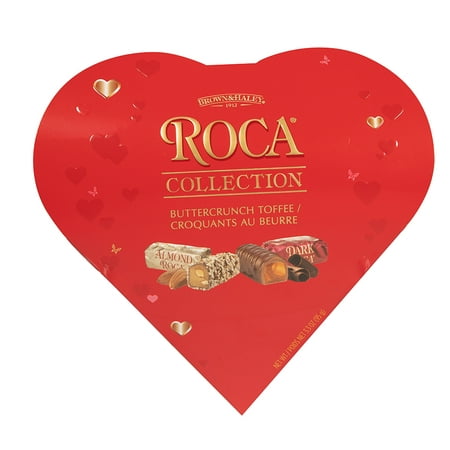 Brown & Haley Roca Collection Assorted Buttercrunch Toffee in Heart Box, 3.3 Oz.