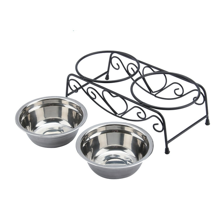 Double Stainless Steel Pet Cat Dog Puppy Water Food Feeder Dish Bowl Double Stainless Steel Pet Cat Dog Puppy Water Food Feeder Dish Bowl