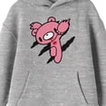 thumbnail image 2 of Gloomy Bear Ready to Attack Youth Athletic Heather Gray Graphic Hoodie-Large, 2 of 7