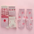 thumbnail image 4 of Toddler Socks Kids Mesh Sock Breathable Comfort Lace Cartoon Strawberry Bow Pattern Daily Walking Baby Socks, 4 of 7