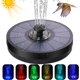 thumbnail image 1 of Bomba de fuente de agua de energía solar de fuentes de 3W con luz LED de color, 7 boquillas y 4 fijadores para piscina al aire libre de estanque de jardín, 1 of 5