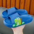 thumbnail image 2 of HCNTES Baby Toddler Soft Sole Slippers Non-Slip Slides Spring Summer Water Shoes for Kids Beach Pool Bath Indoor Comfort(Z01-Blue,2), 2 of 5
