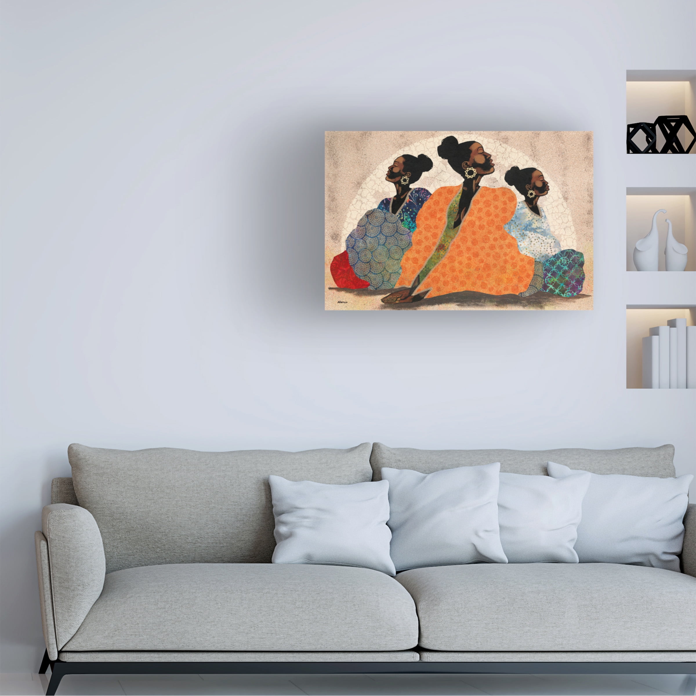 Canvas Wall Art - Alonzo Saunders 'Meditation Contemplation' Wall Art for Living Room, Bedroom, or Office Décor by Trademark Fine Art - 47 x 30 Inches - 47x30