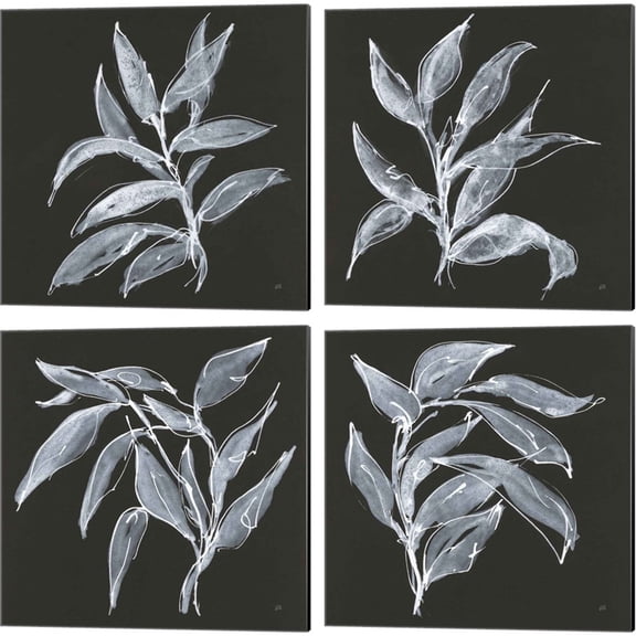 Great Art Now Branch by Chris Paschke 4 Piece Canvas Art Set Each 14"W x 14"H