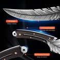 thumbnail image 3 of Huusk  Feather Knife Hand Forged Viking Knife High Carbon Steel Butcher Knife Boning knife for Meat Cutting Japanese Chef Knives Cooking Knife with Sheath for Kitchen Camping Gift for Dad, 3 of 7