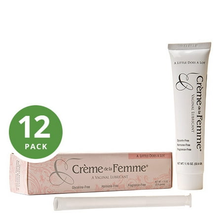 Crème de la Femme Natural Vaginal Lubricant (12-Pack), 3 Free Travel (Best Natural Vaginal Lubricant)