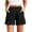 Black #51, variant on QIJIE Women's Bermuda Shorts Jersey Shorts with Deep Pockets 7" Long Shorts for Women Lounge Walking Athletic Black L