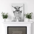 thumbnail image 3 of Wall26 Canvas Print Wall Art Funny Cow On Toilet Landscape Animals Photography Realism Modern Art Decora Multicolor Creative Artwork Unframed for Bathroom - 32"x48", 3 of 5