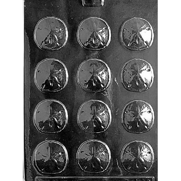 Grandmama's Goodies N039 Sand Dollar Chocolate Candy Soap Mold with Exclusive Molding Instructions
