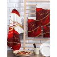 thumbnail image 2 of Red Marble Kitchen Dish Towels for Drying Dishes Set of 2, Modern Ink Painting Art Abstract Waffle Weave Microfiber Hand Tea Bathroom Towels Quick Dry & Absorbent Towel 15.7x23.6, 2 of 7
