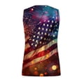 thumbnail image 4 of HAPIMO Women's Summer Tank Tops Scoop Neck Blouse Front Button Ribbed Camisole Casual Slim Fit Camis Vest July 4th Print Tops Sleeveless Shirts for Girls Sales Red L, 4 of 5