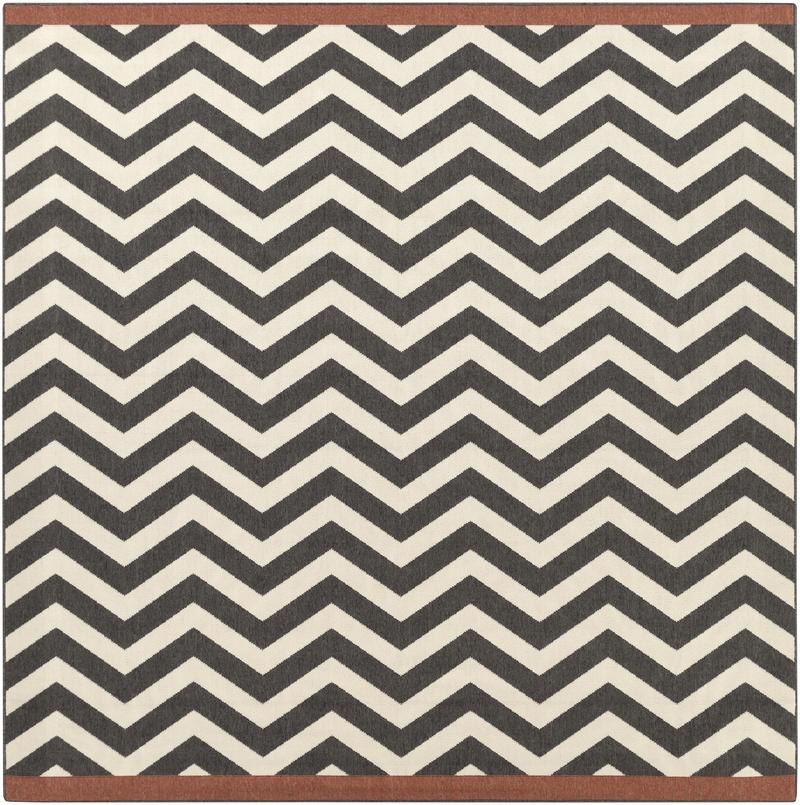 Mark&Day Area Rugs, 9x9 Deloraine Indoor / Outdoor Black Square Area