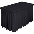 thumbnail image 4 of Table Skirt Cover, 6 Ft Tablecloth for Birthday Party, Wedding,Halloween Christmas Party Decoration Machine Washable72 * 30 * 30 Inches, 4 of 7