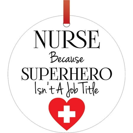 Quotes For Christmas Ornaments Ornament For Nurse - Quote - Heart Semigloss Flat Round Shaped Ornament Xmas Tree Christmas Décor - Christmas Room Décor and Ornament Yard Decorations ()