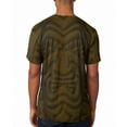 thumbnail image 2 of Tiki God Black Face Luau Mens Soft T Shirt Heather Brown X-LG, 2 of 2