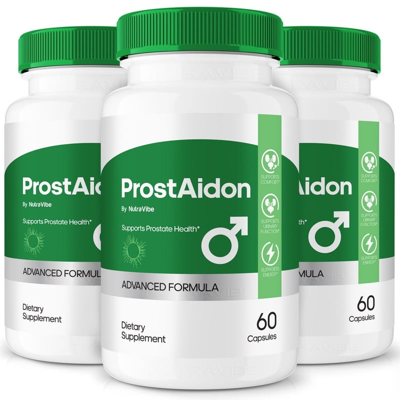 (3 Pack) ProstAidon Capsules - ProstAidon Prostate Support Formula with Natural Blend for Urinary Flow, Comfort & Balance | Easy-to-Swallow Daily Pills for Over-All Wellness (180 Capsules)