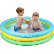 AKASO Inflatable Ring Kiddie Swim Pools, 5 x 1ft Baby Ball Pool for Ages 2+