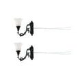 thumbnail image 1 of Milaget 2x Dollhouse LED Wall Sconces Ornament Building Sand Table Street Lights F, 1 of 9