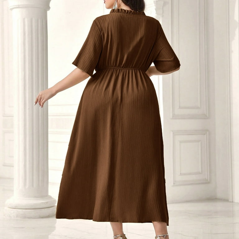 brown dress semi formal Amelia Set – Anecdote Apparel main image 0