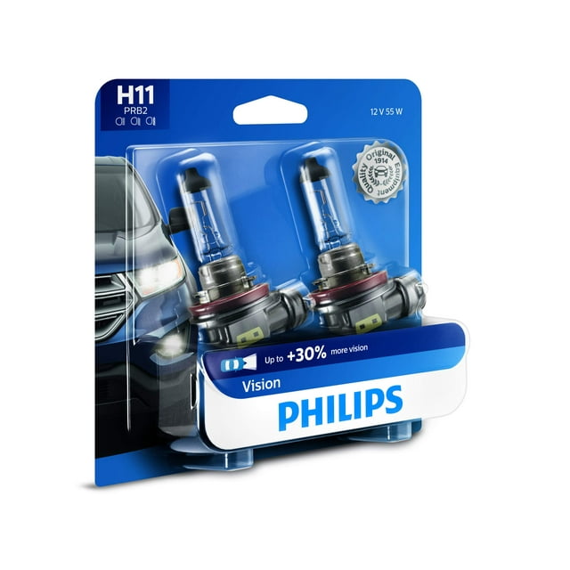 Paquete de 2 bombillas para faros delanteros PHILIPS Automotive Lighting H11 Vision