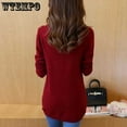 thumbnail image 4 of Women's Sweaters Long O-Neck Knitted Sweaters Pullover Sweater Knitted Tops Warm Thick Winter Female Tops Drop Shipping, 4 of 6