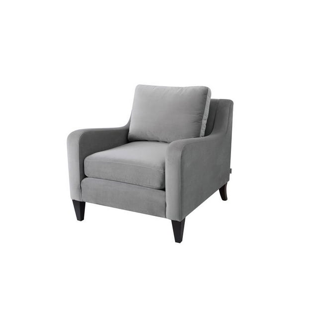 Serena Lawson Accent Arm Chair Expresso Legs Opal Grey