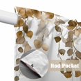 thumbnail image 4 of Swag Valance Curtains for Windows, Brown Eucalyptus Leaves Light Filtering Kitchen Curtains with Rod Pocket, Summer Watercolor Botanical Window Treatment Valances for Living Room, 36x36 - 2 PCS, 4 of 9