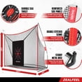 thumbnail image 4 of Red de golf ZEALFEEL de 10 x 7 pies con red para astillar, tapete, 6 pelotas y 8 tees, 4 of 8
