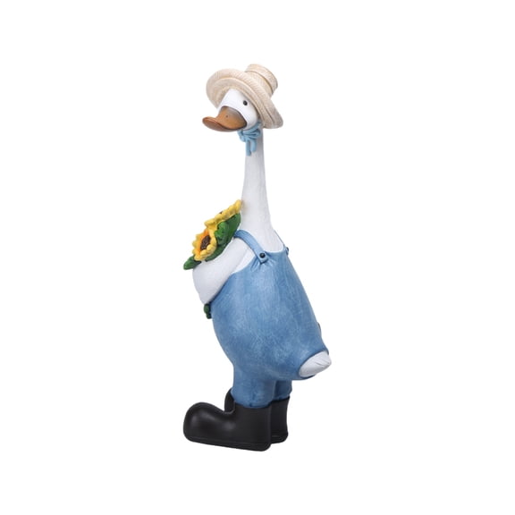 Orangide Resin Duck Statue, Realistic White Goose Figurine for Garden Courtyard, Desktop, and Home Decor