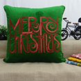 thumbnail image 5 of S4Sassy Decorative Merry Christmas Cushion Cover Green Velvet Sequins Pillow Case Gift 20 x 20, 5 of 5