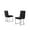 Black Velvet, variant on Simplistic Pink Velvet Side Chairs with Silver Chrome Base (Set of 2)