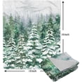 thumbnail image 5 of Christmas Blanket Soft Flannel Lightweight Green Pine Tree Forest Snowflake Throw Blanket Cozy Warm Blankets Xmas Winter Holiday Home Party Decor On Living Room Sofa Couch Bed 60x80 inch, 5 of 7