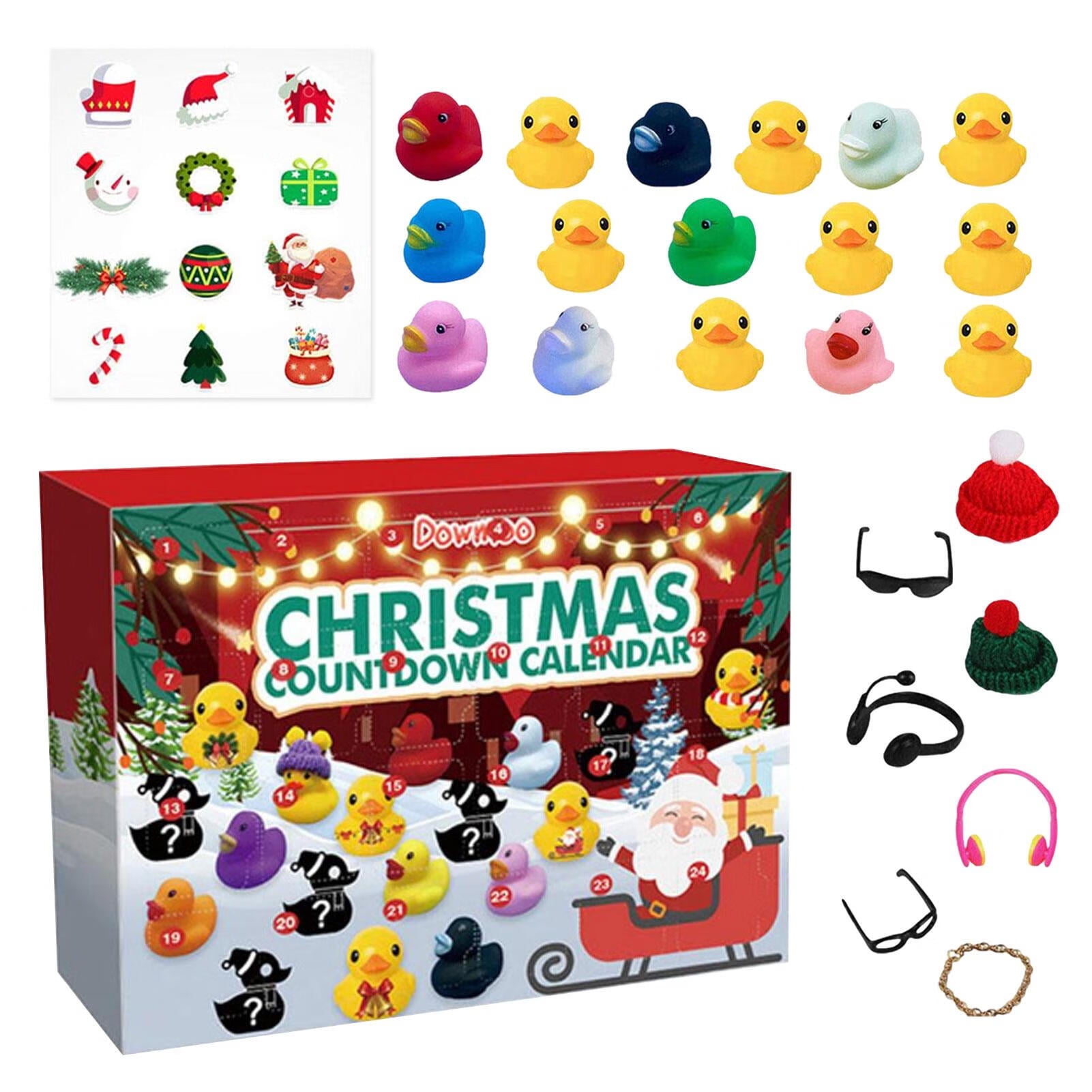 Goxfaca Rubber Duck Advent Calendar 24 Days Christmas Countdown for