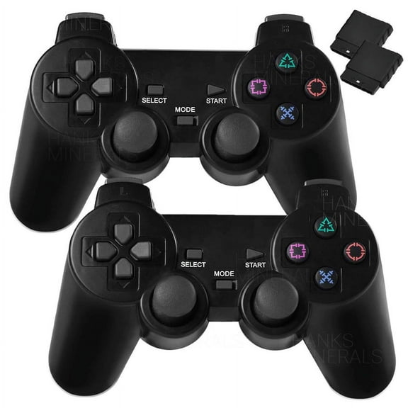 2-Pack 2.4G Wireless Controller Gamepad Dual Vibration Compatible For Playstation 2 PS2