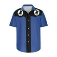 thumbnail image 5 of DDAPJ pyju Mens Button Down Shirts Vintage Print Bowling Shirts Casual Short Sleeve Shirts Striped Hawaiian Beach Shirt Tops Limited Time Sales of Today Multicolor XXXL, 5 of 6
