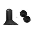 thumbnail image 2 of ZLINE 24" Convertible Wall Mount Range Hood in Black Stainless Steel with Set of 2 Charcoal Filters, LED lighting and Dishwasher-Safe Baffle Filters (BSKBN-CF-24), 2 of 2