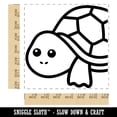 thumbnail image 2 of Peeking Turtle Square Rubber Stamp Stamping Scrapbooking Crafting - Medium 1.75in, 2 of 7