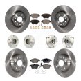 thumbnail image 1 of Transit Auto Front Rear Hub Bearings Assembly Disc Brake Rotors and Ceramic Pads Kit (10Pc) for Car 2012-2014 Volkswagen Passat - Left Right Side (Driver Passenger) KBB-110278, 1 of 11