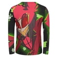 thumbnail image 3 of Hazbin Hotel Alastor Men's Long Sleeve T Shirt 3D Printed Fashion Tee Shirts Top Soft Comfortable Daily Shirt, 3 of 6