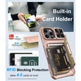 thumbnail image 3 of Funda de teléfono Wallet BXYJY para iPhone 16 Pro Max con tarjetero, 3 of 7