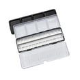thumbnail image 1 of Paleta de acuarela vacía, bandeja de pintura, con bandejas, caja de pinturas, estuche de pintura para bricolaje, acuarela, óleos, mezcla de colores, 26 medias sartenes, 1 of 8