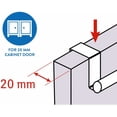 thumbnail image 5 of Kitchen Towel Holder Over Cabinet Towel Bar Rack, Expandable Double Over The Door Towel Rack for Universal Fit on Inside or Outside of Cupboard Doors , Stainless Steel, 5 of 6