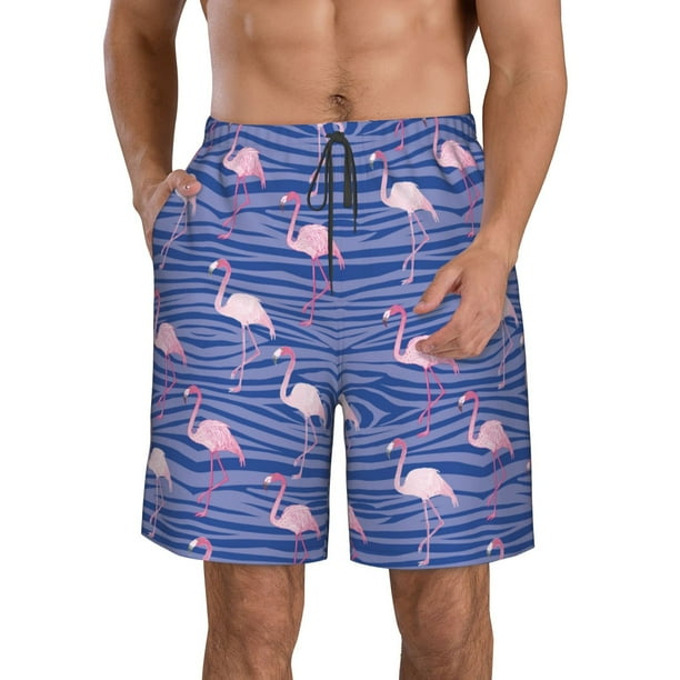 Fotbe Flamingo Trajes de Baño Estampados para Hombre, Shorts de Verano de Secado Rápido, Ropa de Playa, Bañadores-XX-Large