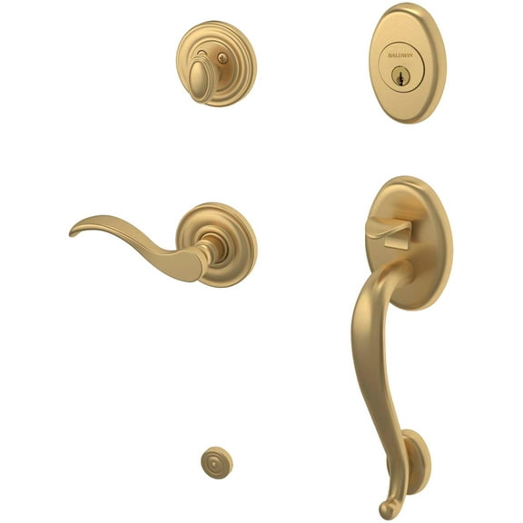 Baldwin 85315.Lent Logan Left Handed Sectional Single Cylinder Keyed Entry Handleset -