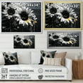 thumbnail image 4 of Designart "Monochrome Sunflower Bloom" Sunflowers Floater Framed Canvas Prints, 4 of 5