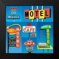 thumbnail image 2 of BRAUN Studio 12x12 Black Modern Framed Museum Art Print Titled - Motel I, 2 of 5