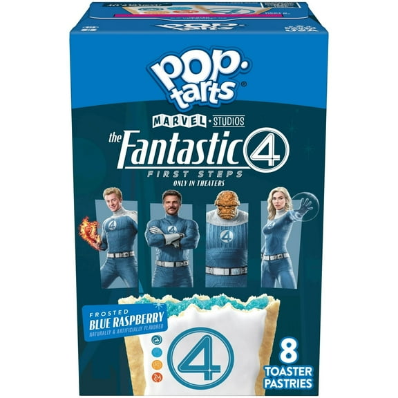Pop-Tarts Frosted Blue Raspberry Toaster Pastries, Breakfast Food, Shelf-Stable, 13.5 oz (8 Count)