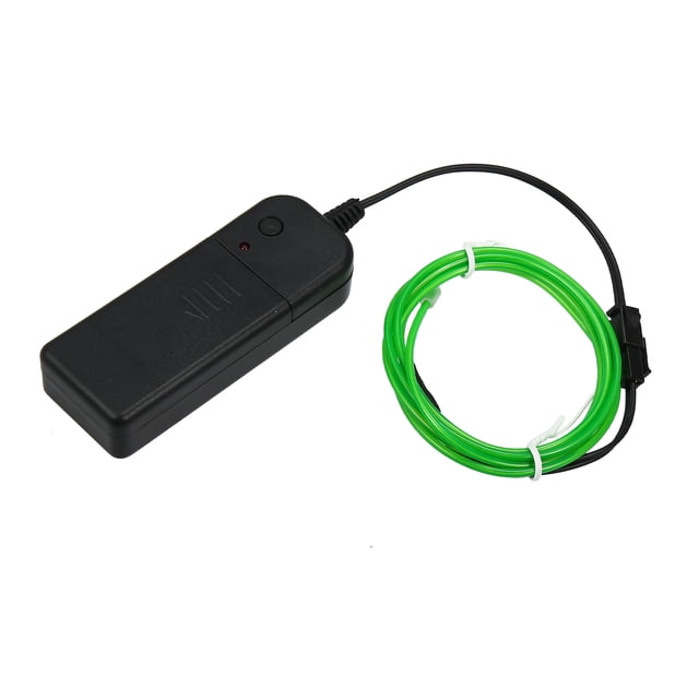 1 Metro/3 Pies Neón EL Cable Tira Verde Luz Brillante para Coche Interior