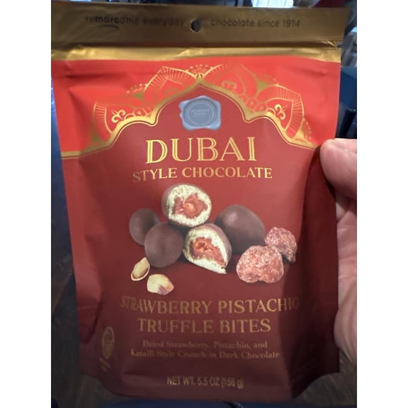 Dubai Style Chocolate Strawberry Pistachio Truffle Bites