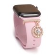 thumbnail image 1 of 1pc Golden Twinkling Round Charm Pendant For Smart Watch Silicone Strap Decorative Ring, 1 of 5